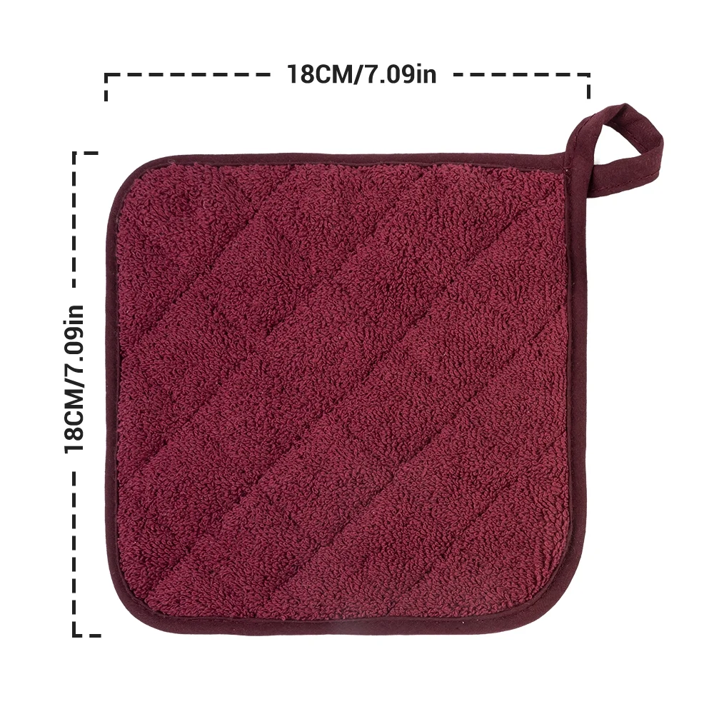 Cotton Pot Holders, Kitchen Basic Potholder Heat Resistant, Terry Pot Holder Set for Cooking and Baking - Image 10