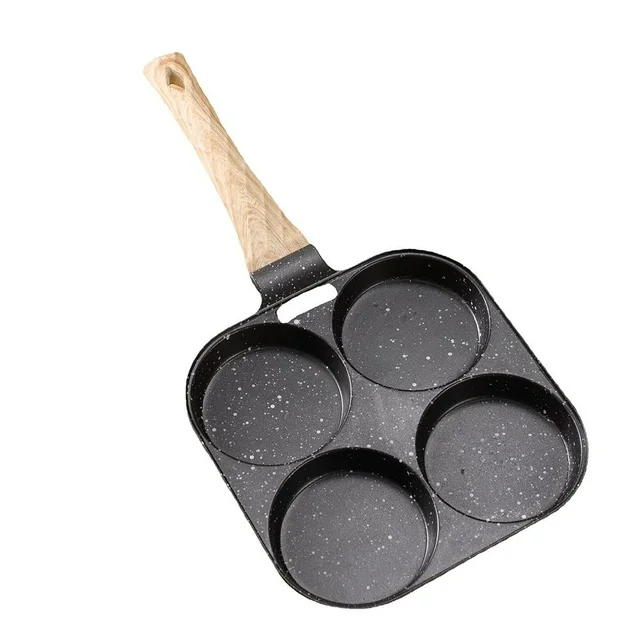 4 Hole Omelet Pan Burger Egg Pancake Maker Bakelite Frying Pan - Image 7