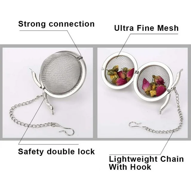 2 Pieces of Stainless Steel Tea Balls, Mesh Tea Infuser Filter - Image 6