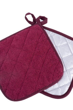 Cotton Pot Holders, Kitchen Basic Potholder Heat Resistant, Terry Pot Holder Set for Cooking and Baking
