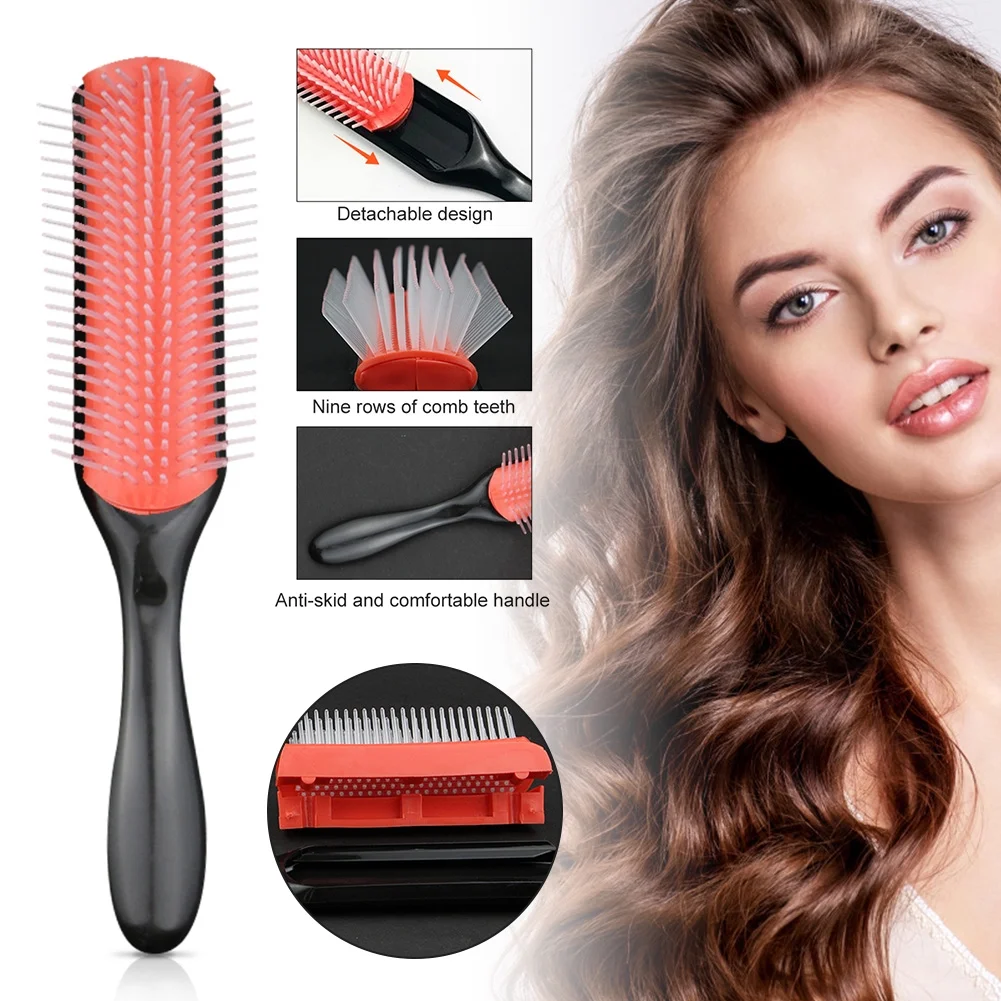 9-Rows Detangling Hair Brush - Image 4