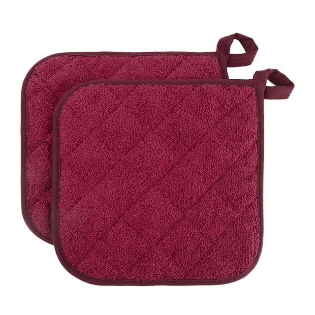 Cotton Pot Holders, Kitchen Basic Potholder Heat Resistant, Terry Pot Holder Set for Cooking and Baking - Image 7